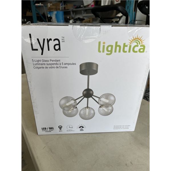 LIGHTICA LYRA 5-LIGHT GLASS PENDANT