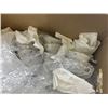 Image 3 : HANDCRAFTED ZYLSTRA FROSTED LEAVES CHINA DINNER WARE SET MADE IN JAPAN WITH ASSORTED GLASSES