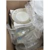 Image 7 : HANDCRAFTED ZYLSTRA FROSTED LEAVES CHINA DINNER WARE SET MADE IN JAPAN WITH ASSORTED GLASSES