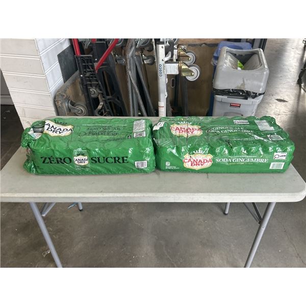 2 PACKS OF 24 CANS CANADA DRY GINGER ALE. A FEW CANS MAY BE MISSING