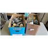 Image 1 : 2 BOXES OF WEDDING AND TABLE DECOR, INCLDUING LANTERNS