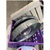 Image 5 : 2 BOXES OF DECORATIVE DECOR INLCUDING GALVANIZED METAL ITEMS, GLASS BLOCK ETC
