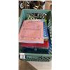 Image 1 : CRATE OF NEW OFFICE SUPPLIES INCLUDING CLIP BOARDS, PAPER ETC