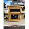 Image 1 : COMFORT ZONE WOOD-CABINET INFRARED QUARTZ SPACE HEATER. WORKING