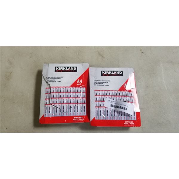 2 PACKS OF KIRKLAND SIGNATURE AA BATTERIES (48 BATTERIES PER PACK)