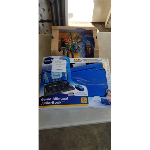 VTECH GENIO BILINGUAL JUNIOR BOOK (WORKING) AND TOY SPIDER WITH REMOVE