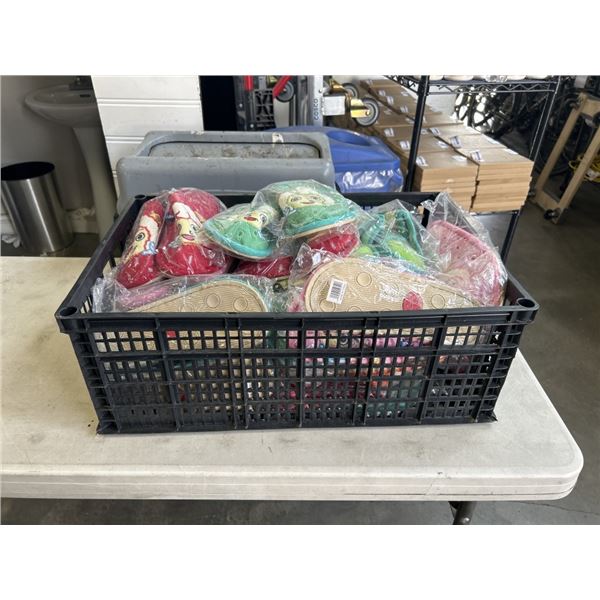 CRATE OF NEW SLIPPERS