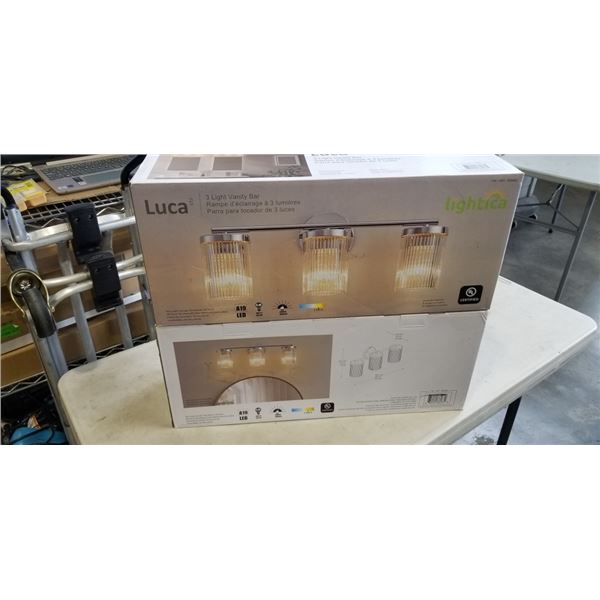 2 LIGHTICA LUCA 3 LIGHT VANITY BARS