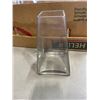 Image 2 : 2 BOXES OF DECORATIVE GLASS ITEMS INLCUDING VASES, CANNISTER SET AND MORE