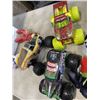 Image 3 : BOX OF TOY CARS, STUFFED ANIMALS, AND A KIDS DYSON