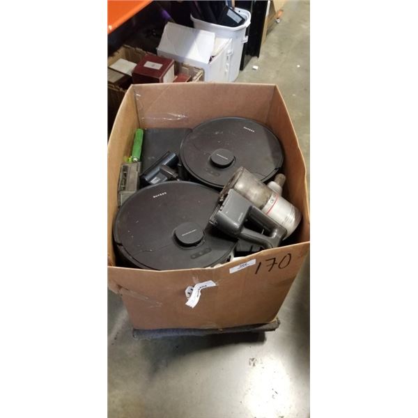 BOX OF ROBOT AND VACUUM PARTS