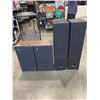Image 1 : 2 PAIRS OF FLOOR SPEAKERS, ONE JVC  - WORKING