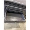 Image 4 : LARGE COFFE TABLE WITH TOP OPENING STORAGE TRUNK WITH 2 DRAWERS. 52" WIDE