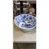 Image 2 : NEW SERVING PLATES AND POTTERY BOWL WITH WOODEN STANDS