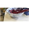 Image 6 : NEW SERVING PLATES AND POTTERY BOWL WITH WOODEN STANDS