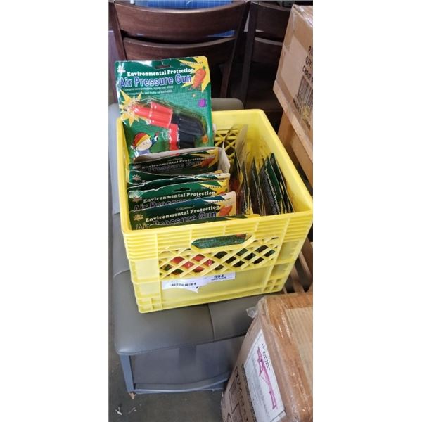 MILK CRATE OF POTATO AIR PRESSURE GUNS