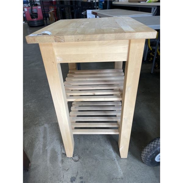 ROLLING KITCHEN BUTCH BLOCK CART