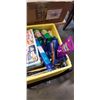 Image 2 : MILK CRATE OF PERFUME BOMBS AND FAN XHY EYEGLASSES PARTY ITEMS INCLUDING EYEGLASSES, MOUTH STICK, GL