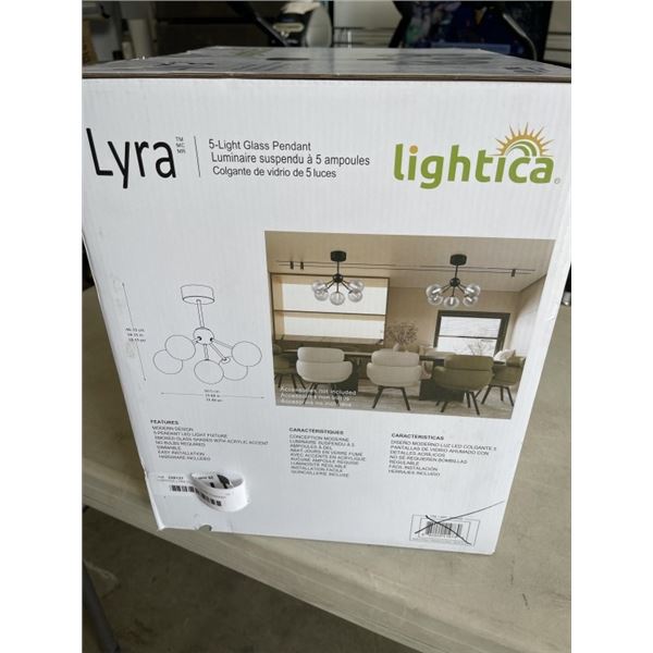 LIGHTICA LYRA 5-LIGHT GLASS PENDANT