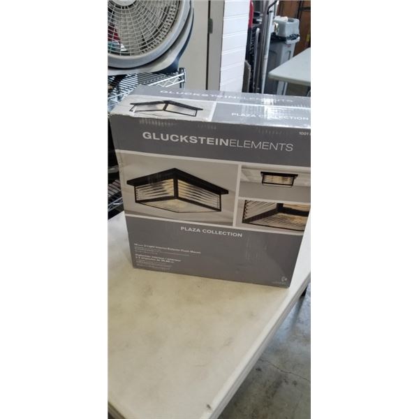 GLUCKSTEIN ELEMENTS 14 INCH 2-LIGHT INTERIOR/EXTERIOR FLUSH MOUNT