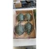 Image 2 : 4 NEW TURTLE FOUNTAIN HEADS WITH HOSE AND TRAY OF NEW ATEC FOUNTAIN HEAD SETS