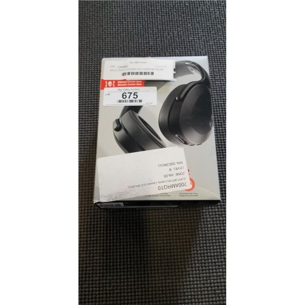 SKULLCANDY CRUSHER EVO OVER EAR SOUND ISOLATING WIRELESS HEADPHONES W/ MIC - TESTED WORKING, RETAIL 