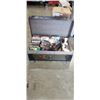 Image 1 : ANTIQUE SHIPPING TRUNK WITH ASSORTED DVDS AND CONTENTS