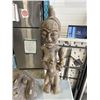 Image 2 : 3 VINTAGE HAND-CARVED AFRICAN WOODEN ART PIECES