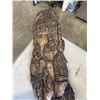 Image 7 : 3 VINTAGE HAND-CARVED AFRICAN WOODEN ART PIECES