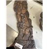 Image 8 : 3 VINTAGE HAND-CARVED AFRICAN WOODEN ART PIECES