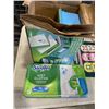 Image 4 : CASE OF SWFFER WET PADS AND NEW PACK OF SCOTCH-BRITE EXPANDING SPONGES