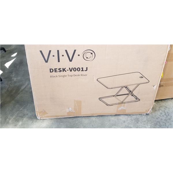 VIVO BLACK SINGLE TOP DESK RISER
