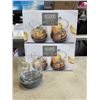 Image 1 : SET OF 4 NEW EPARE 8OZ WINE GLASSES SET, DUAL WALL INSULATED GLASS RETAIL $45 EACH, TOTAL $90