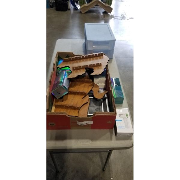 ASSORTED HOME GOODS AND ORGANIZER WITH OFFICE SUPPLY