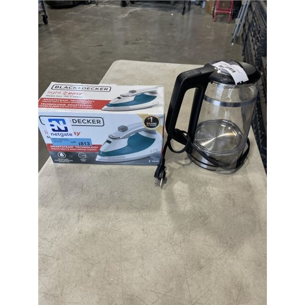 BLACK AND DECKER IRON AND CUISINART KETTLE