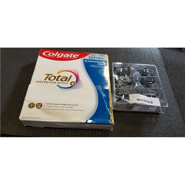NEW PACK OF COLGATE TOOTHPASTE, 5X170ML AND SET OF THREE READING GLASSES WITH CASES