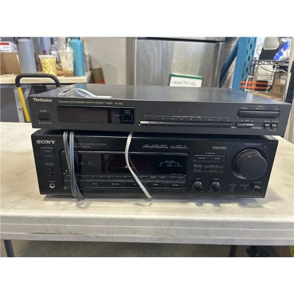 TECHNICS TUNER MODEL ST-K50 AND SONY AUDIO VIDEO CONTROL CENTER