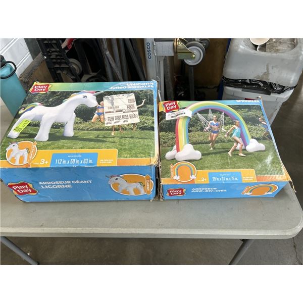 UNICORN JUMBO SPRINKERS AND RAINBOW ARCH SPRINKER