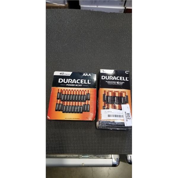 CASE OF DURACELL C - 14 PACK AND DURACELL AAA- 40 PACK, SOME MAY BE MISSING