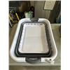 Image 4 : SAMMART COLLAPSIBLE PLASTIC LAUNDRY BASKET AND BROWN LOLE BAG