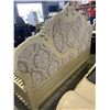 Image 4 : KINGSIZE TUFTED AND PADDED BEDFRAME, ORNATELY CARVED