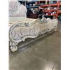 Image 5 : KINGSIZE TUFTED AND PADDED BEDFRAME, ORNATELY CARVED