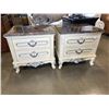 Image 1 : PAIR OF ORNATE 2 DRAWER NIGHT STANDS