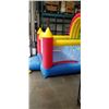 Image 2 : LARGE INFLATABLE BOUNCEY HOUSE WITH SLIDE, CLIMBING WALL, CARRY BAG, PATCH KIT AND PUMP, WORKING NO 