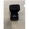 Image 1 : NEW PLATINUM PLATED 1.5CT CUSHION CUT LAB-CREATED BLUE SAPPHIRE CHANEL RING, SIZE 7