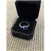 Image 3 : NEW PLATINUM PLATED 1.5CT CUSHION CUT LAB-CREATED BLUE SAPPHIRE CHANEL RING, SIZE 7