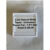 Image 2 : 2.3CT NATURAL WHITE TOPAZ GEMSTONE, UNTREATED, ROUND CUT - RETAIL $320