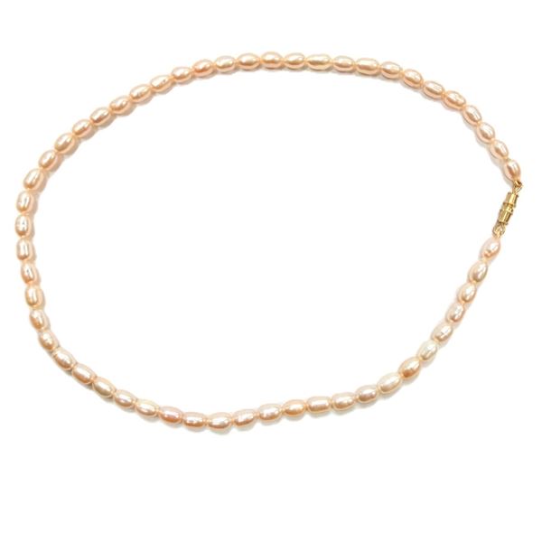 FRESHWATER PEARL NECKLACE WITH BRASS, RETAIL $80.00