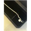 Image 2 : NEW S925 3.0MM TWISTED ROPE BRACELET, 8.5" LONG, 925 STERLING SILVER W/ WHITE GOLD OVERLAY