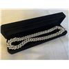 Image 1 : NEW PLATINUM PLATED 14.0MM SIMULATED DIAMOND (CZ) ICED OUT CUBAN LINK NECKLACE 20" LONG